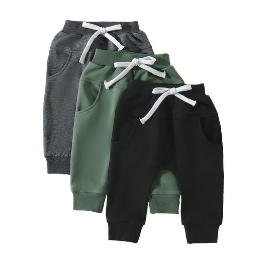Essential Comfort Trio: Ultra-Soft Baby Trousers Set - Undefyning Lynes