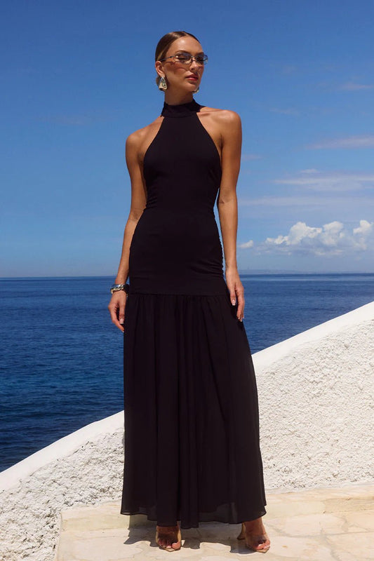 Flowing Resort-style Patchwork Maxi Dress, Fairy-like Gown - Undefyning Lynes