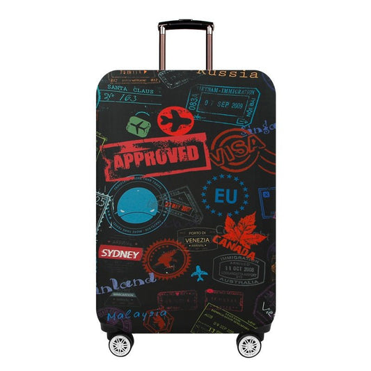 Printed Elastic Luggage Cover — Protective Suitcase Dust Cover - Undefyning Lynes
