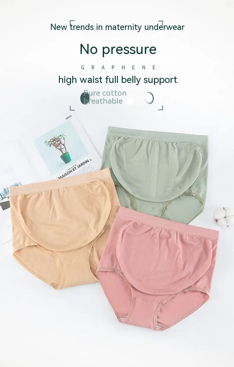 Seamless Maternity Support Briefs – Soft Belly Support Underwear for Every Bump Stage - Undefyning Lynes