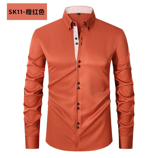 The Business Casual — Men's Extended Size Long-Sleeve Shirt - Undefyning Lynes