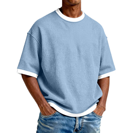 The Contrast Tee – Men's Crew-Neck Contrast-Color Short Sleeve T-Shirt - Undefyning Lynes