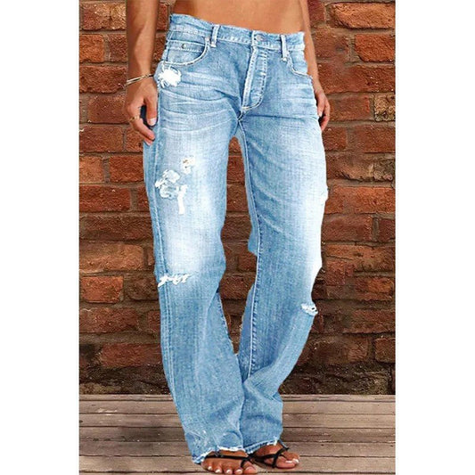 The RawEdge Jean – Women's High-Waist Loose Fit Raw-Edge Denim - Undefyning Lynes