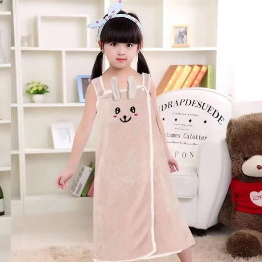 Ultra-Absorbent Coral Fleece Bathrobe for Kids - Undefyning Lynes