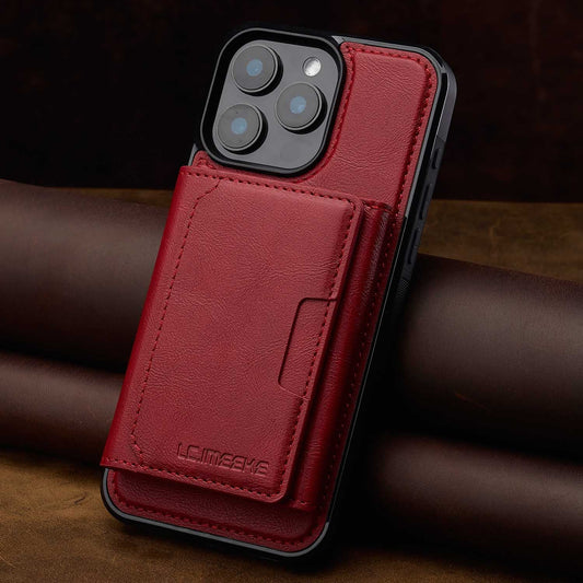 Undefyning Lynes Magnetic Card Holder iPhone Case — Anti-Skimming Faux Leather Wallet Case - Undefyning Lynes