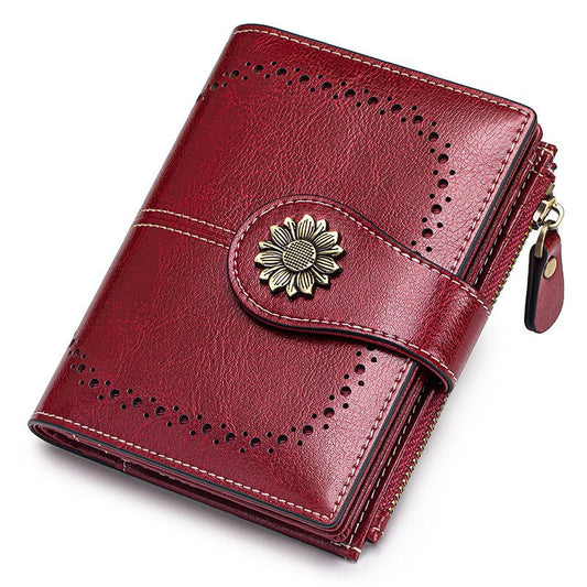 Women's Genuine Leather RFID Wallet – 64-Thread Stitching, 4 Colors - Undefyning Lynes