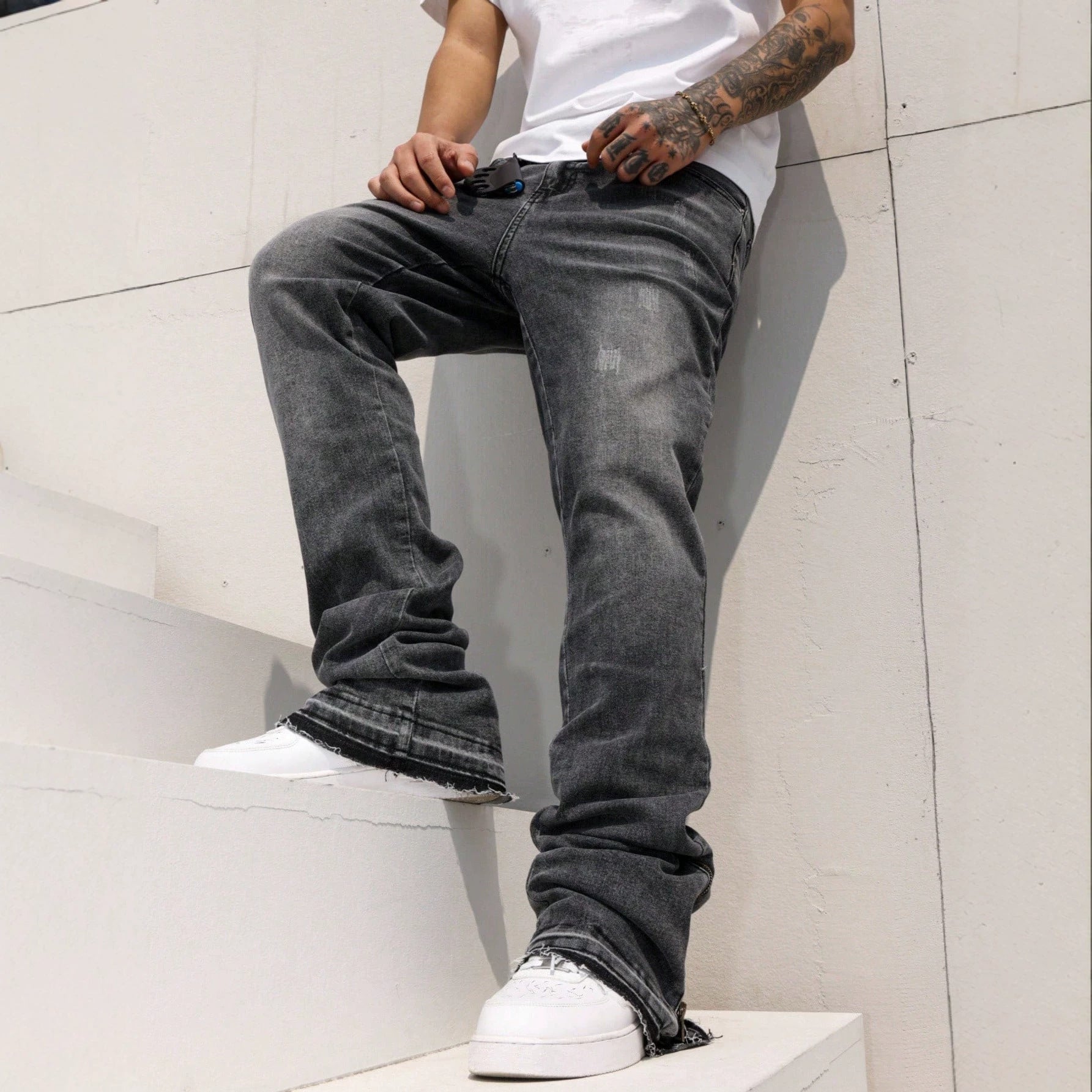 Range Relaxed Straight Jeans - styled on model