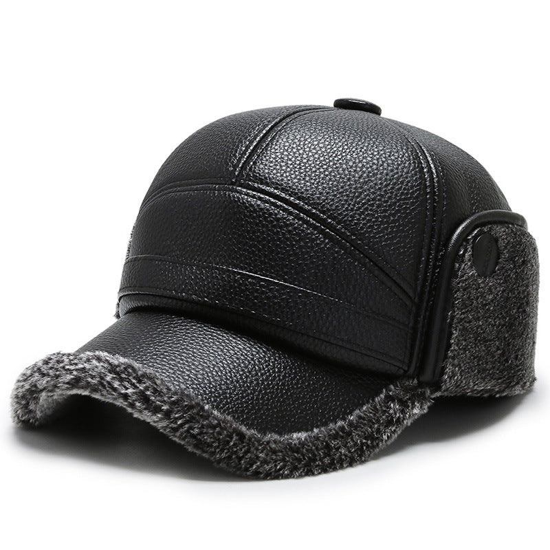 Faux Leather Dome Cap - side profile