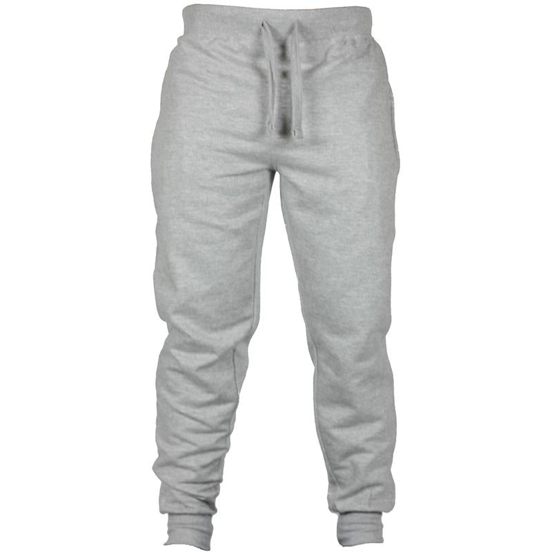 Men's Drawstring Fleece Casual Pants, Solid Color — back view — Undefyning Lynes (2 of 5)