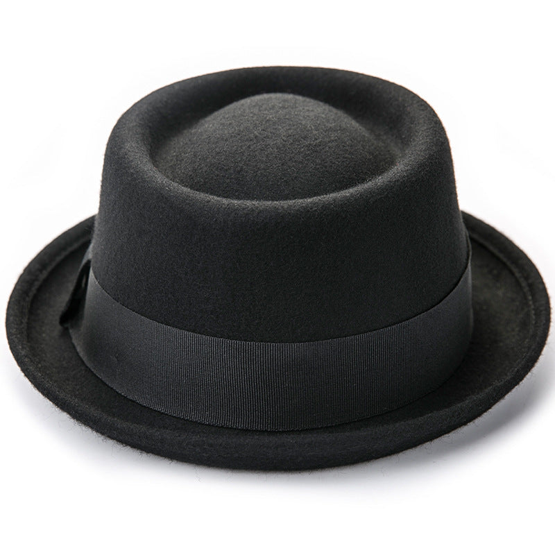 Bell-Crown Wool Hat - side profile