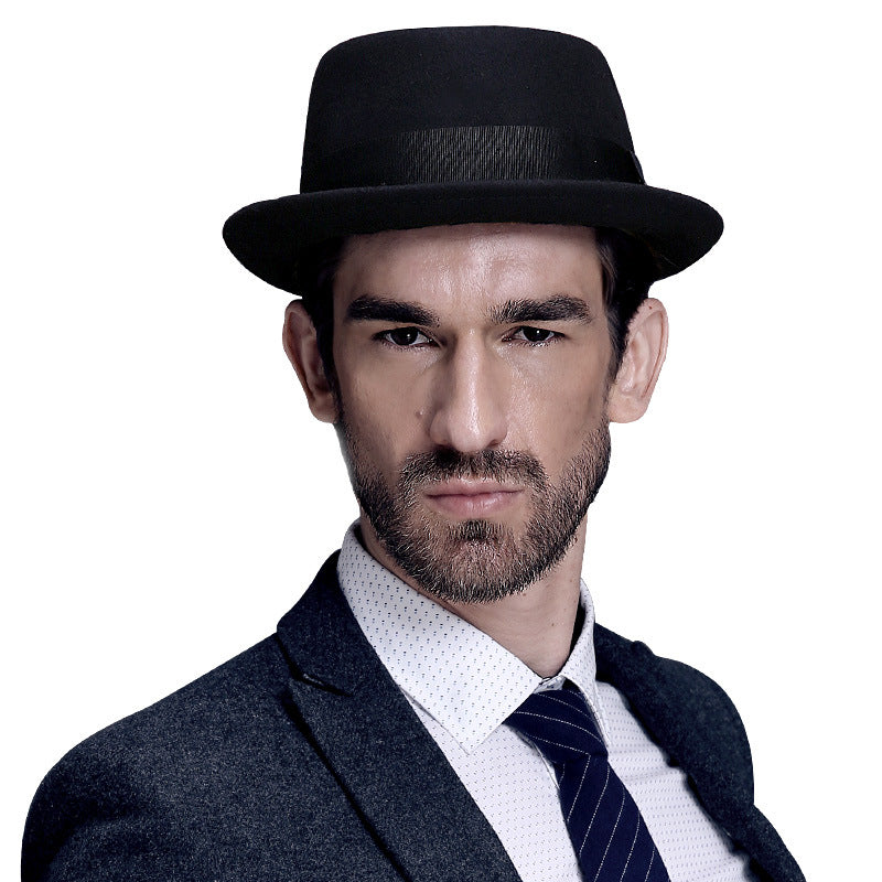Bell-Crown Wool Hat - front view