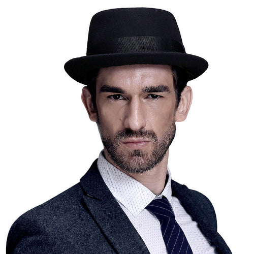 Bell-Crown Wool Hat - front view