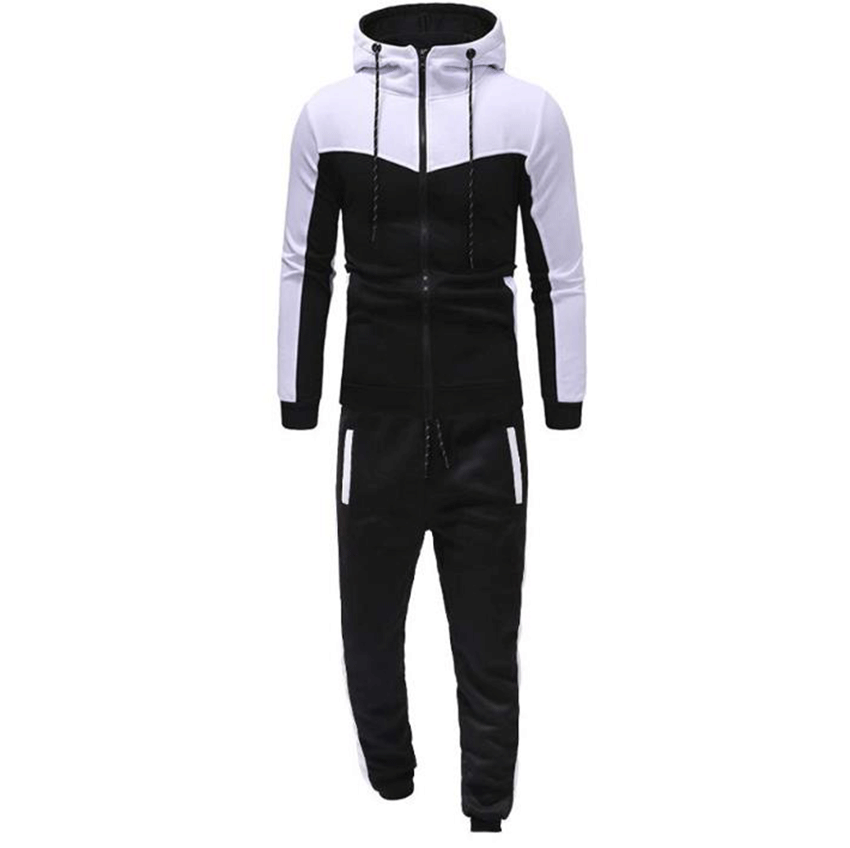 Tracksuit set in white, front view