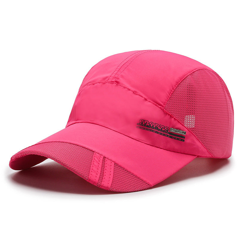 Curved-Brim Quick-Dry Cap in black