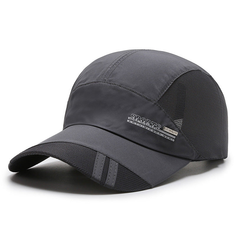 Curved-Brim Quick-Dry Cap - mesh fabric detail