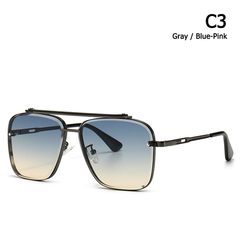 Retro Square Frame Sunglasses - side profile