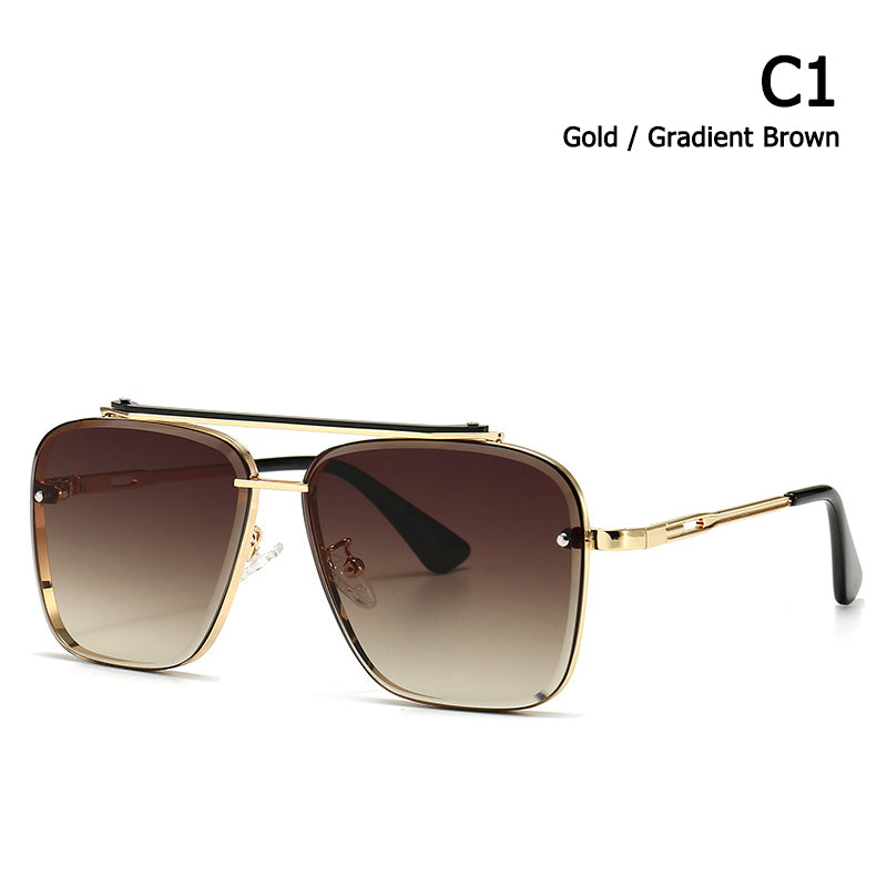 Retro Square Frame Sunglasses, tint options