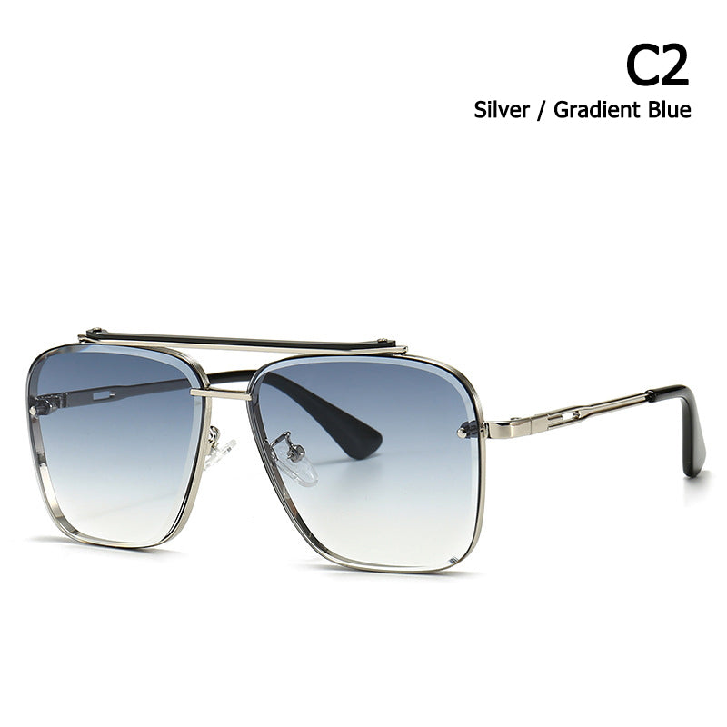 Retro Square Frame Sunglasses - front view