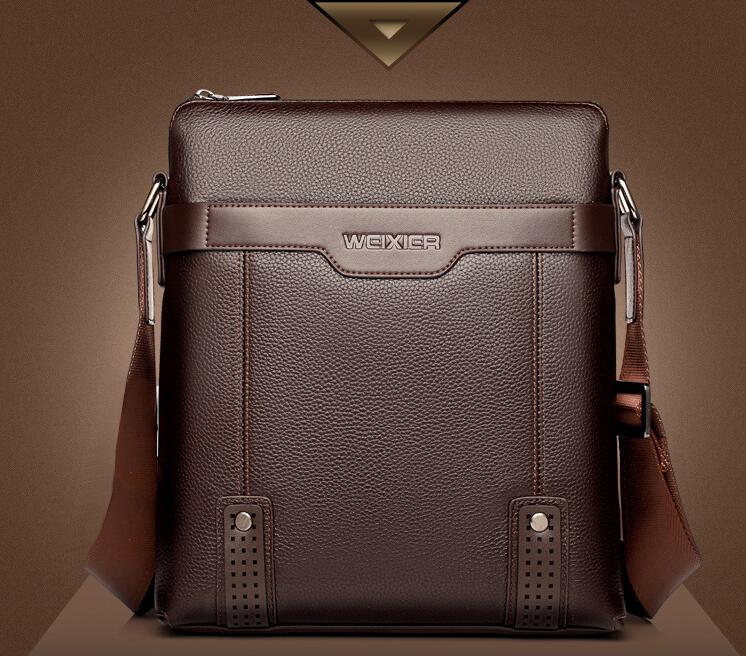 Men's PU Leather Messenger Bag — strap detail — Undefyning Lynes (5 of 8)