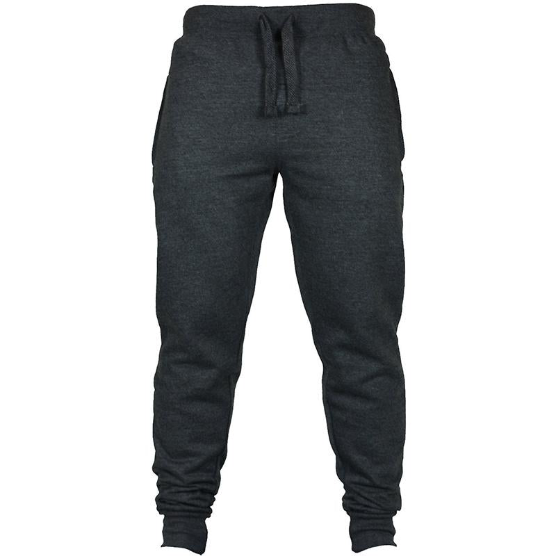 Men's Drawstring Fleece Casual Pants, Solid Color — waistband detail — Undefyning Lynes (4 of 5)