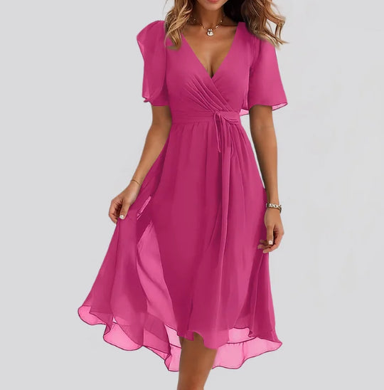 Breezy Chiffon Midi Dress - color options