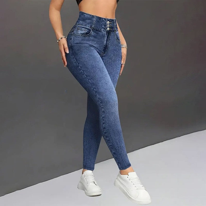 Denim Illusion Jeggings — side view — Undefyning Lynes (2 of 5)