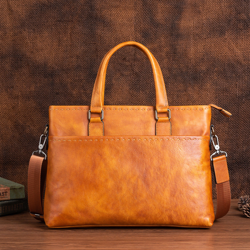 Full-Grain Leather Handbag - side view