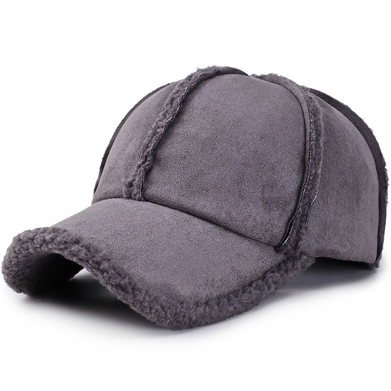 Broken-Edge Peaked Cap in brown