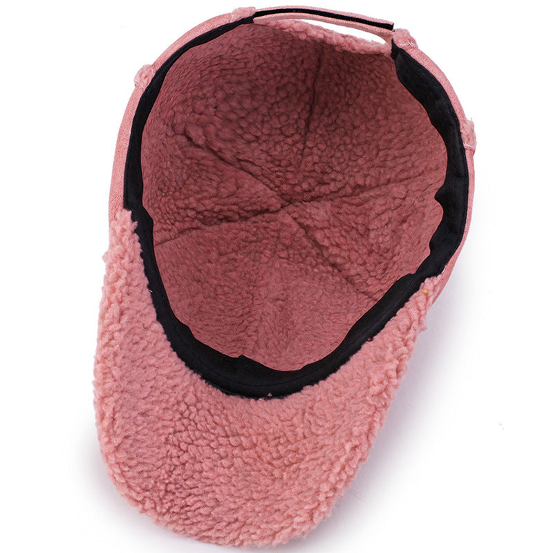 Broken-Edge Peaked Cap in pink