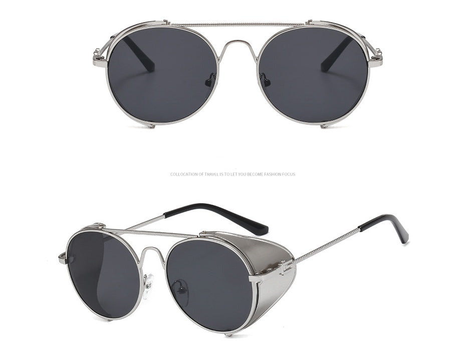 Ironclad Steampunk Sunglasses, round metal frame — Undefyning Lynes (2 of 6)