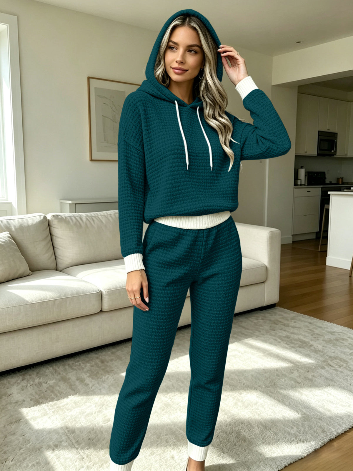 Waverly Waffle Hoodie Set, view 13