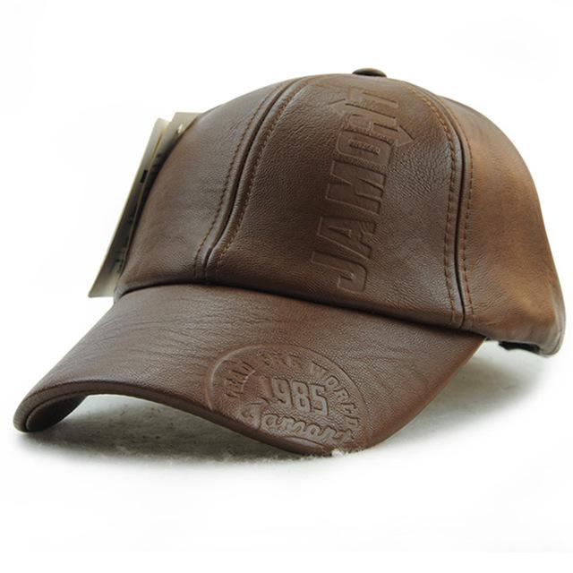 Embossed Leather Flat Cap — color options
