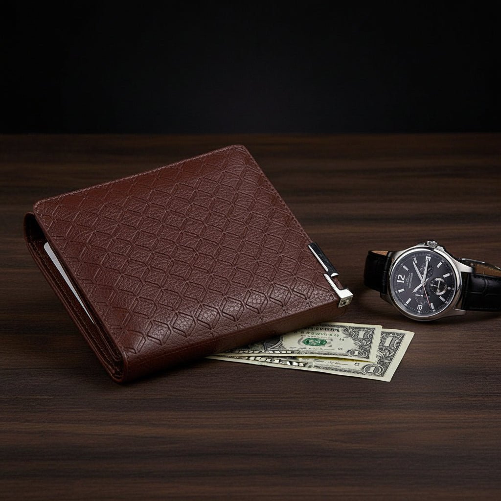 Checked Coin Wallet — back view — Undefyning Lynes (2 of 10)