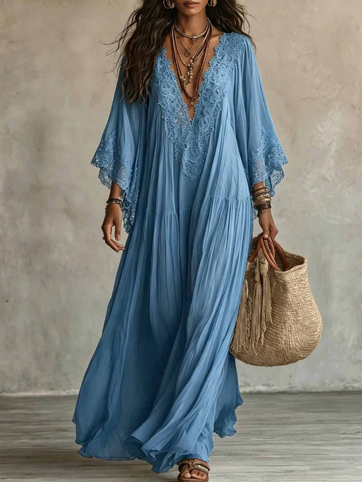 Marbella Flowy Maxi Dress - view 6