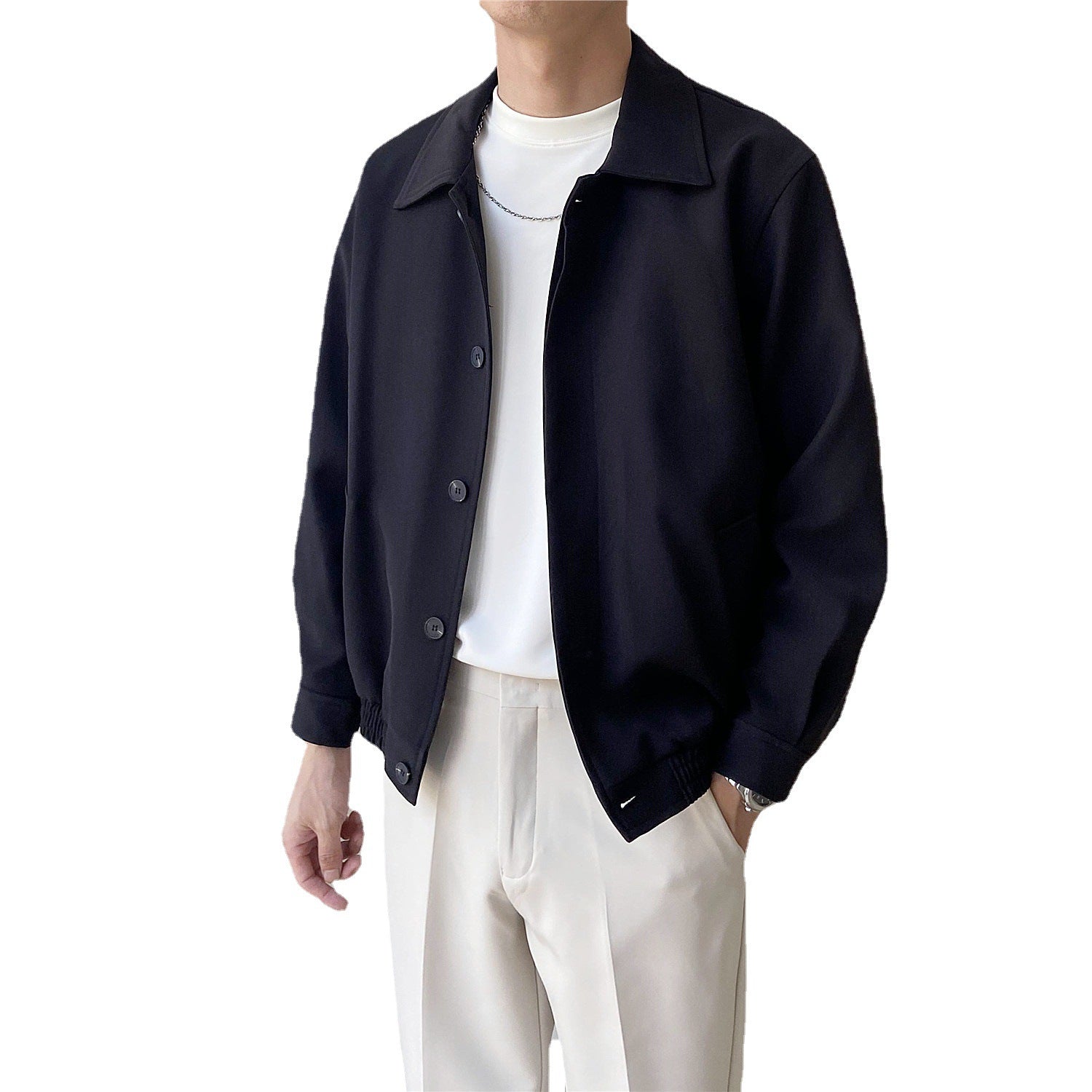Drift Cropped Jacket - men's loose-fit cropped jacket, back view