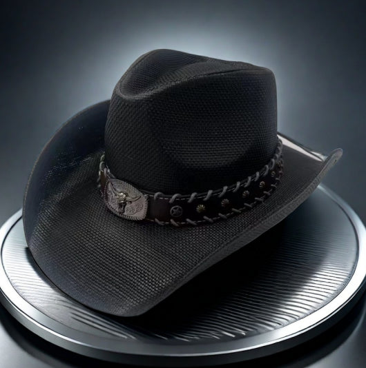 Star Cowboy Straw Hat - front view