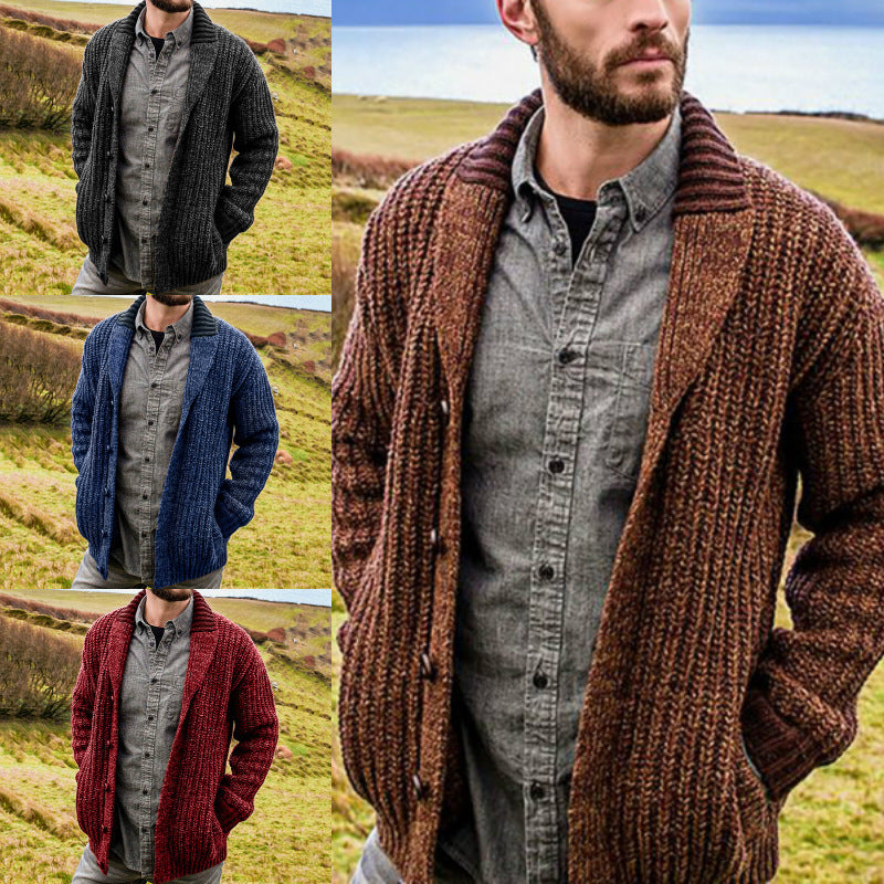 Men's Casual Knit Cardigan Sweater