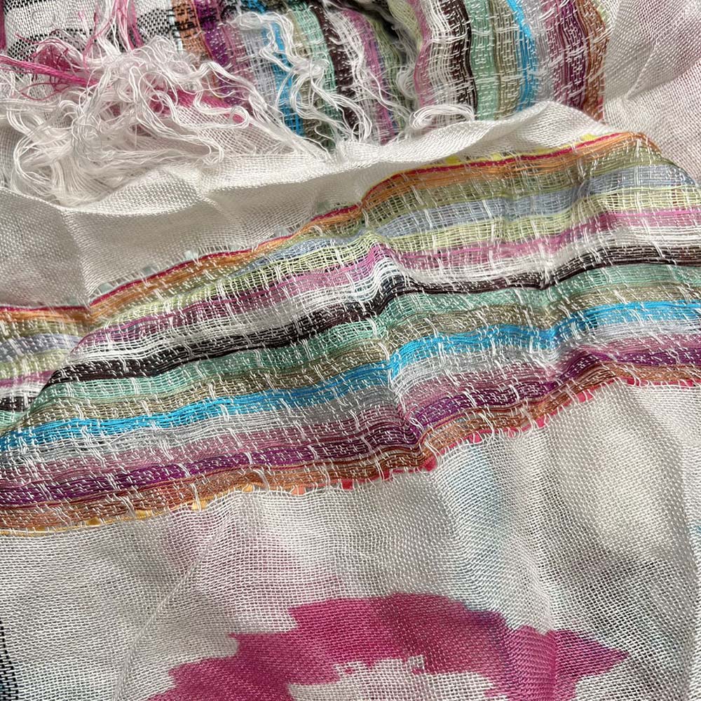 Prism Striped Fringe Scarf, view 5
