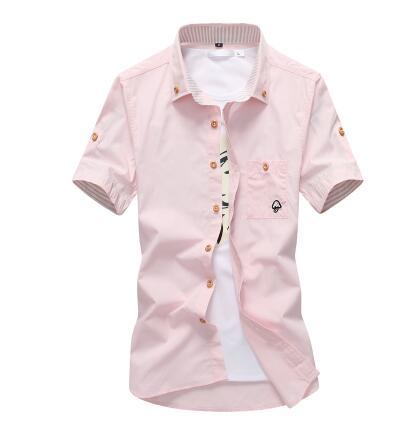 Men's Embroidered Short Sleeve Shirt, Slim Fit — sleeve detail — Undefyning Lynes (8 of 10)