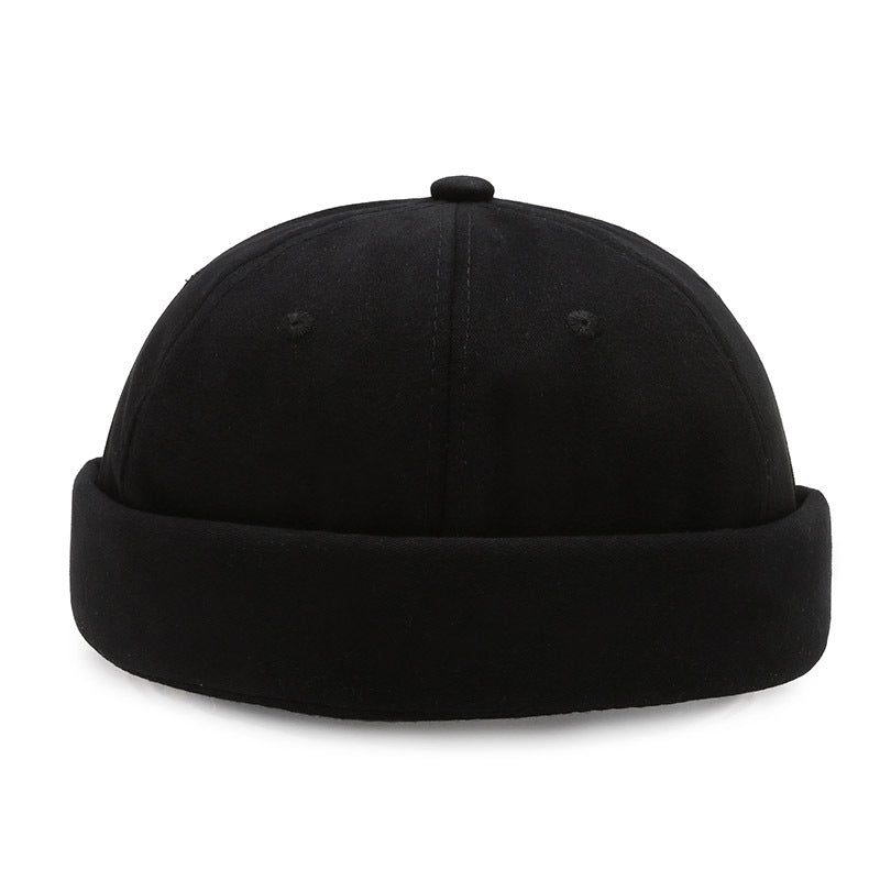Brimless Dome Cap in black