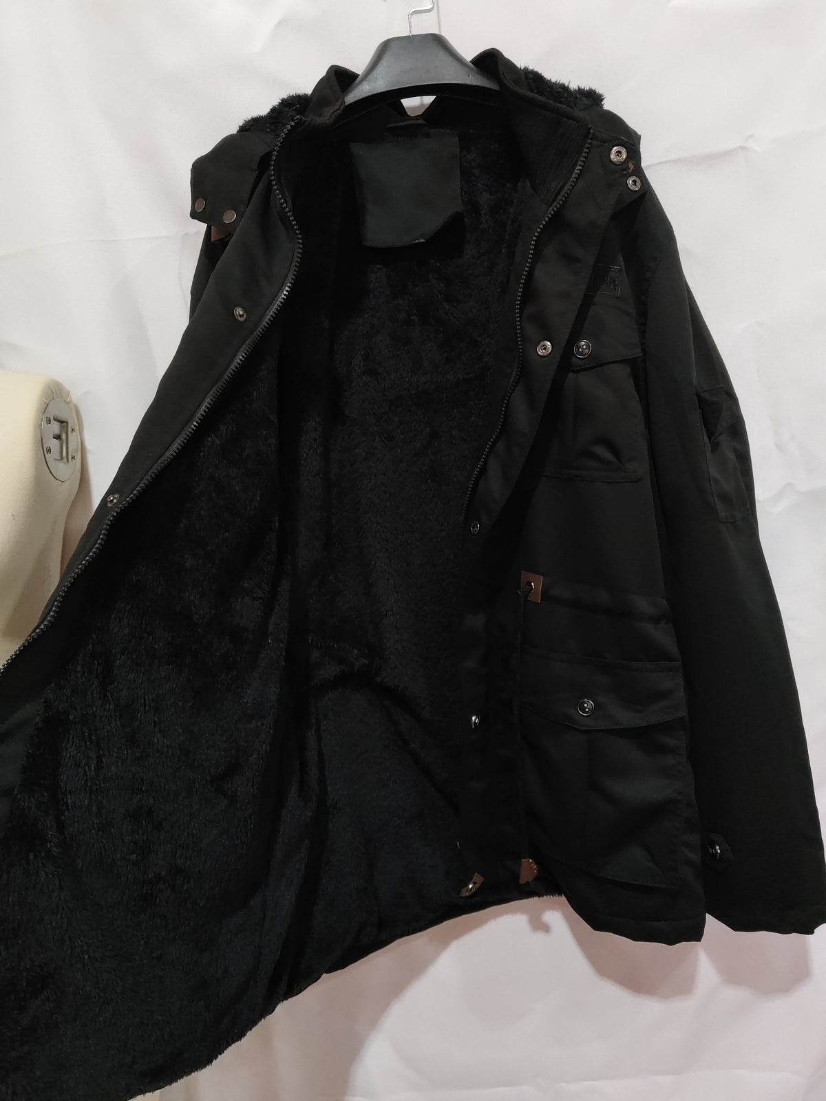 Zip-Up Winter Coat with Detachable Hood — size chart