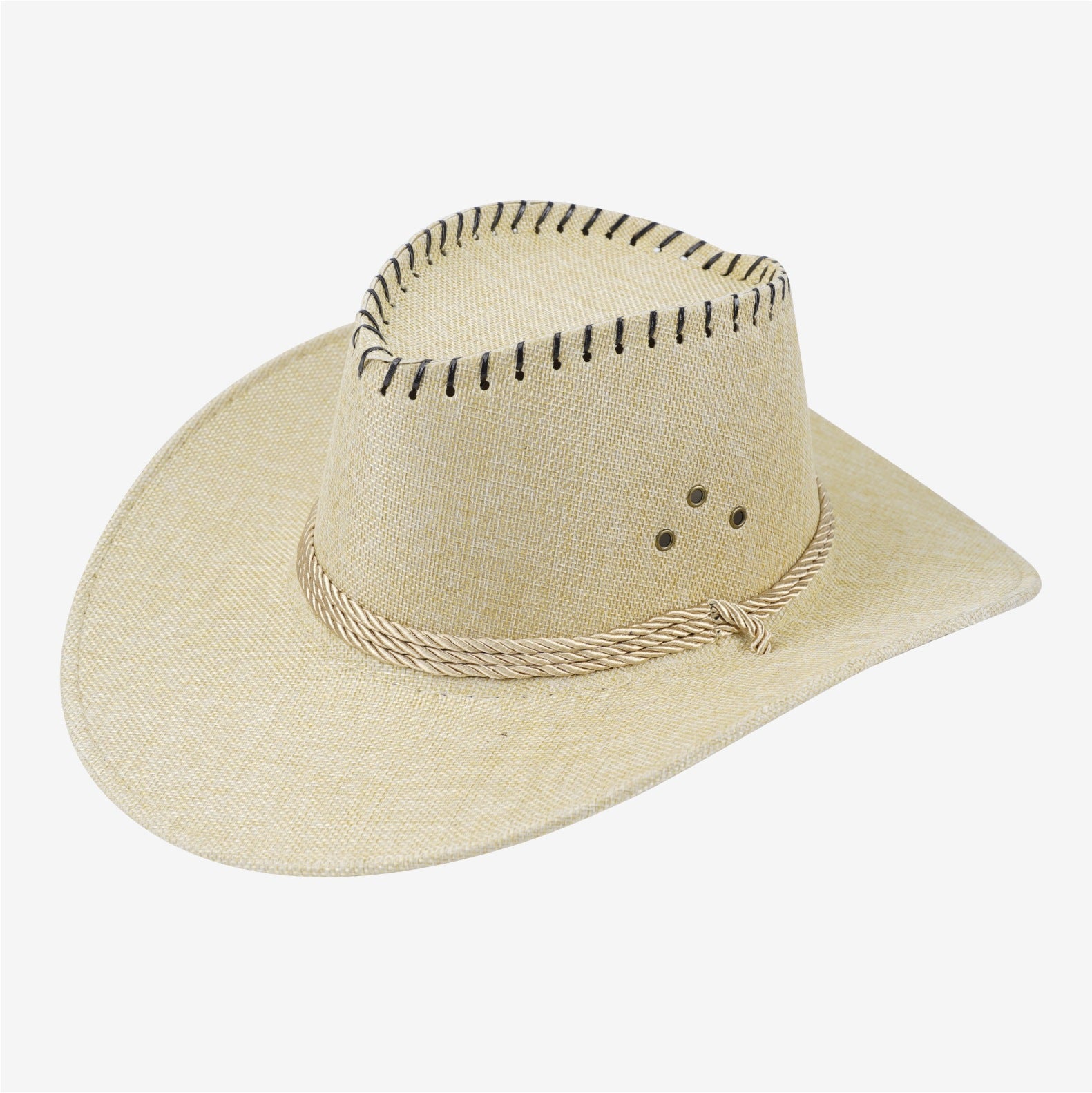 Wide-Brim Western Felt Hat — worn front angle