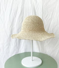 Foldable Wide-Brim Straw Sun Hat — brim detail