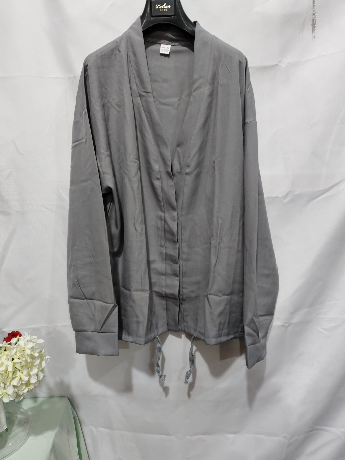 Suit set in light gray, full length