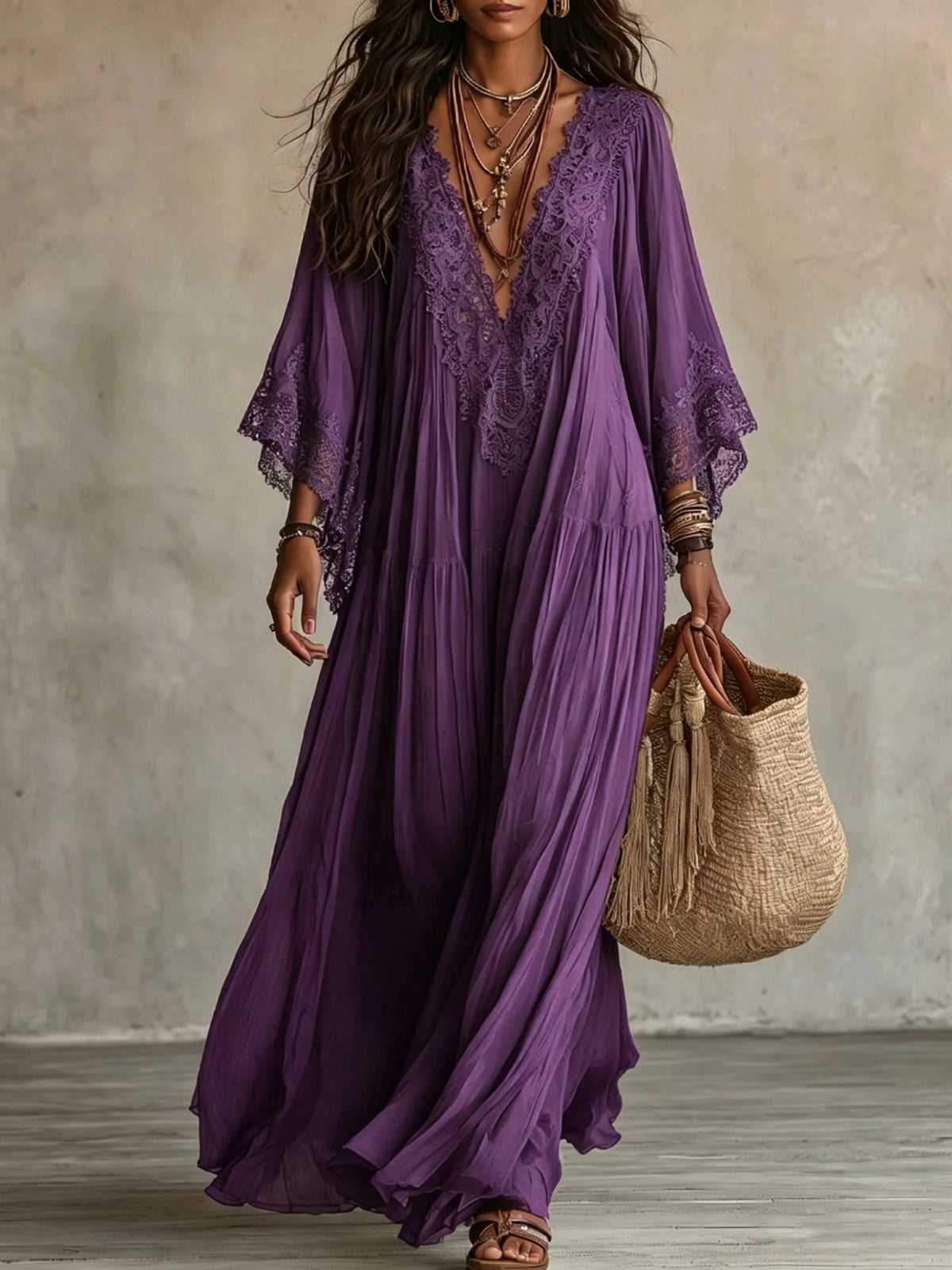 Marbella Flowy Maxi Dress, view 13
