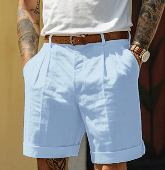 Linen Chino Short — hem detail — Undefyning Lynes (9 of 10)