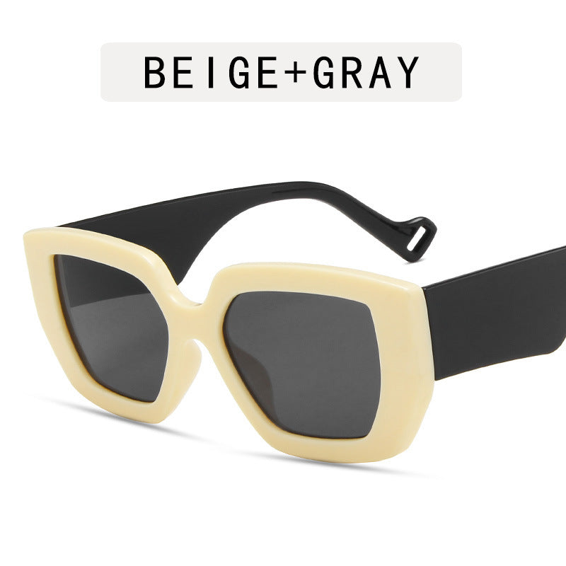Modern Retro Polygon Sunglasses in leopard tea