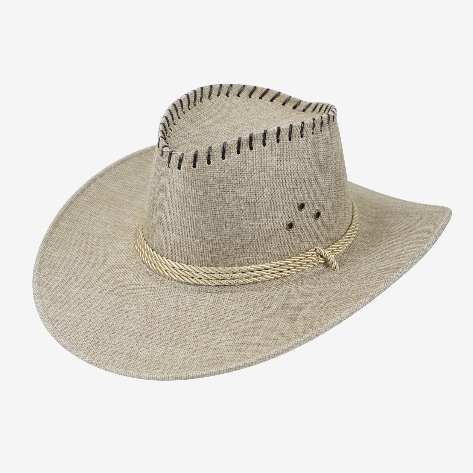 Wide-Brim Western Felt Hat — top-down view