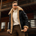 Sentinel Fur-Collar Field Jacket in espresso