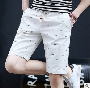 Men's Cotton Summer Shorts, Lace-Up — front view — Undefyning Lynes (1 of 7)